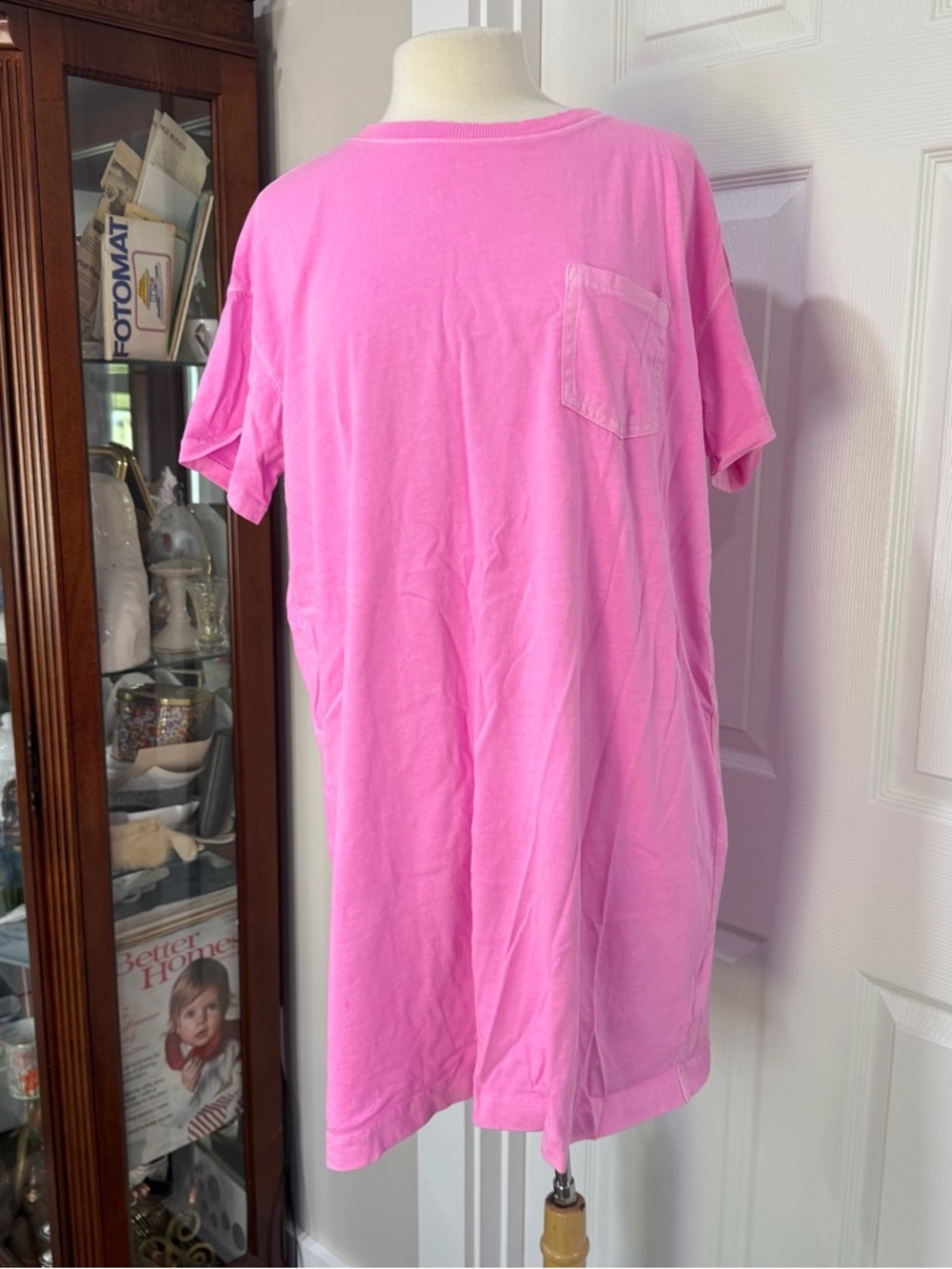 Old Navy Pink Short Sleeve Pocket Tee Dress